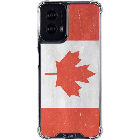 Canada Flag Distressed Moto G Power 5G (2024) Clear Case